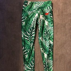 Gold Sheep Plant Leggings - M